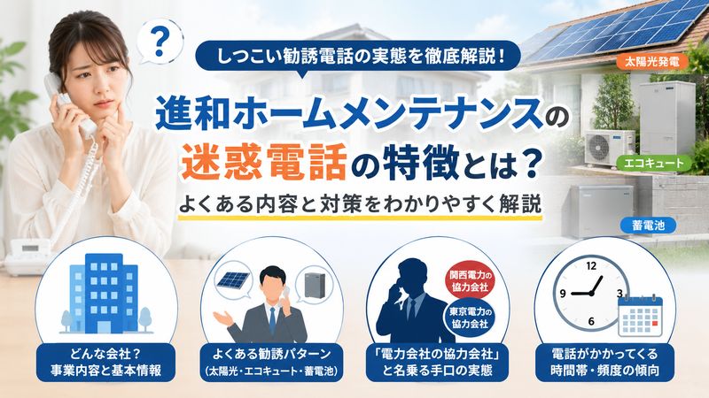 1.進和ホームメンテナンスの迷惑電話とは？よくある内容と特徴