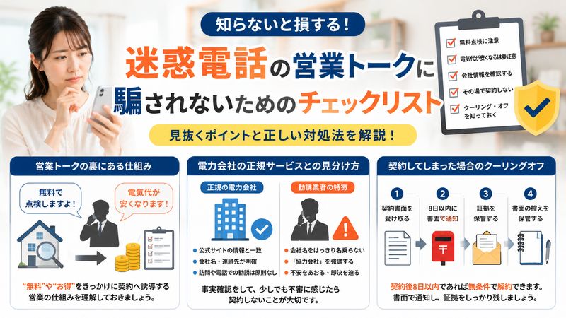 4.【知っておきたい】迷惑電話の営業トークに騙されないためのチェックリスト