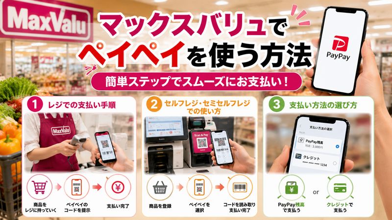 2.マックスバリュでペイペイを使う方法・手順
