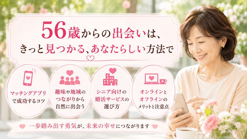 3.56歳のばあちゃんでも出会える!具体的な方法と場所