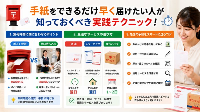 4. 手紙をできるだけ早く届けたい人が知っておくべき実践テクニック
