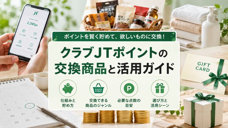 1. クラブJTポイントの交換商品一覧と基本情報