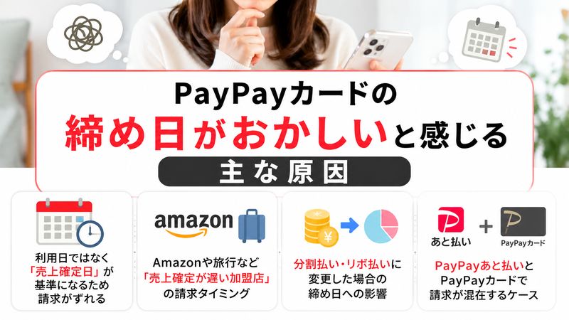 2. PayPayカードの締め日がおかしいと感じる主な原因