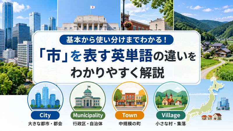1.「市」を英語でどう言う?基本の単語と意味の違い