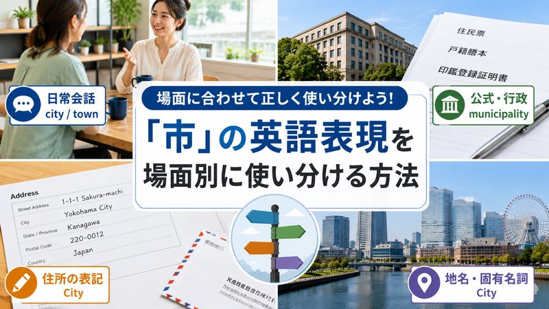 2.「市」の英語表現を場面別に使い分ける方法