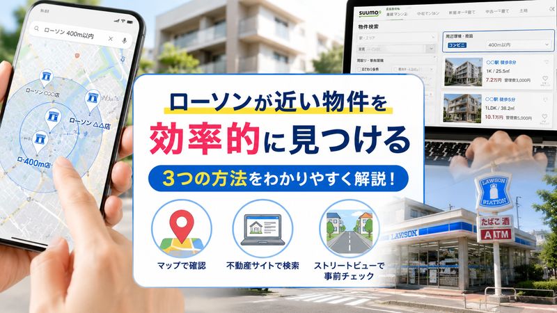 1. ローソンが400m以内にある物件を探す方法