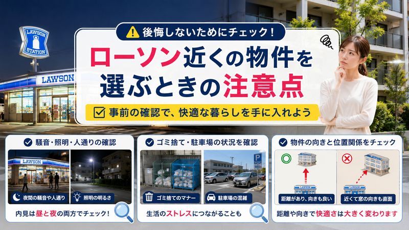3. ローソン近くの物件を選ぶときの注意点