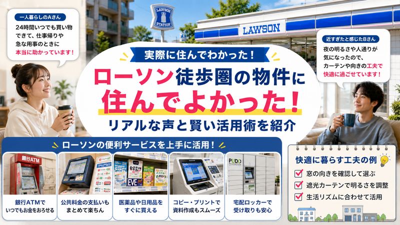 4. ローソン徒歩圏の物件を選んだ人のリアルな声と活用術
