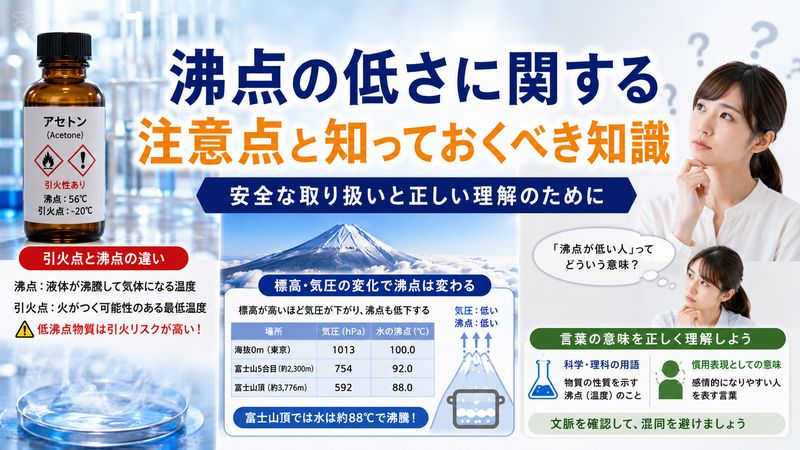 4.沸点の低さに関する注意点とプロが知っておくべき知識