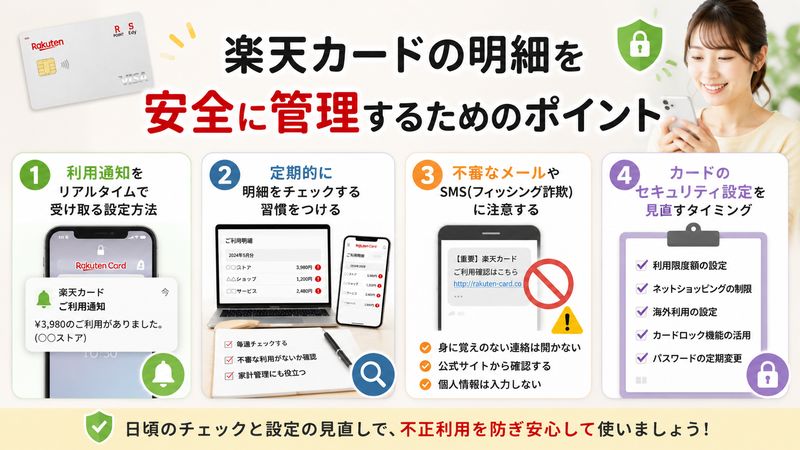 4.楽天カードの明細を安全に管理するためのポイント