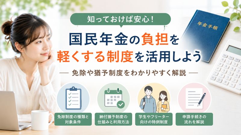 3.国民年金が「義務」でも負担を軽くできる制度