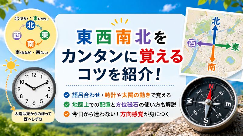 2.東西南北の覚え方