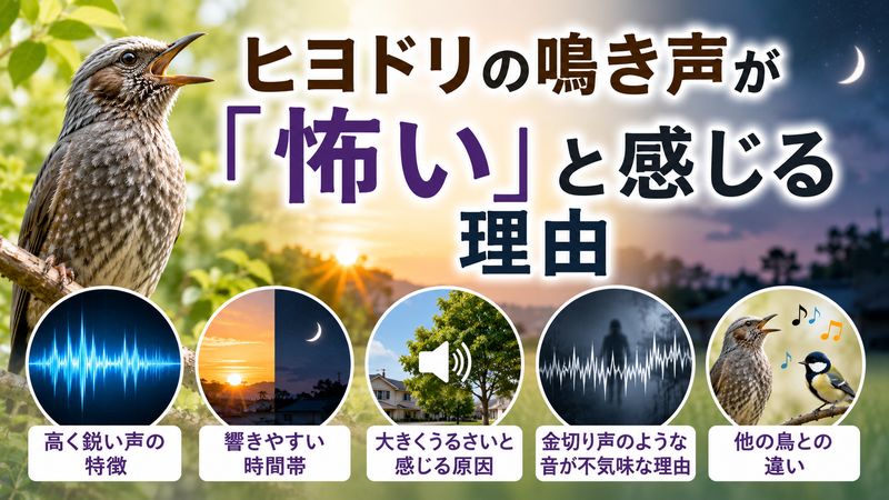 1.ヒヨドリの鳴き声が「怖い」と感じる理由