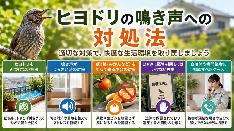 4.ヒヨドリの鳴き声への対処法