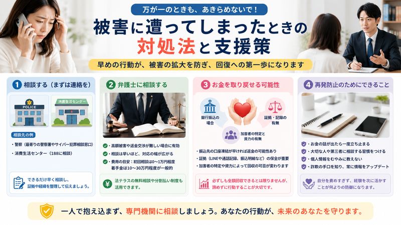 4.万が一被害に遭ってしまった場合の対処法