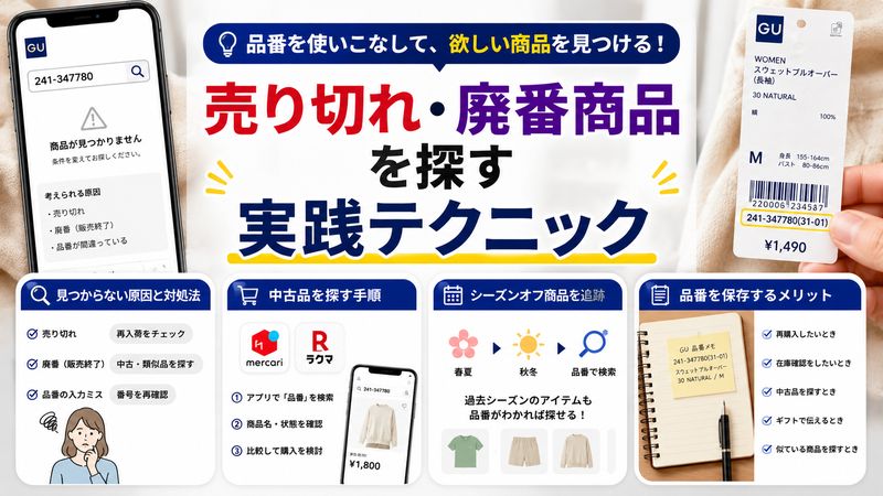 3. 品番で「売り切れ商品」「廃番商品」を探す実践テクニック