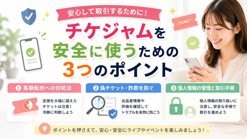 3. チケジャムを安全に使うための注意すべき3つのポイント
