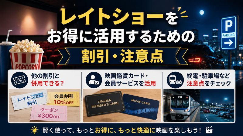 3.レイトショーをお得に活用するための割引・注意点