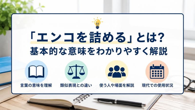 1.「エンコを詰める」とは?基本的な意味を解説