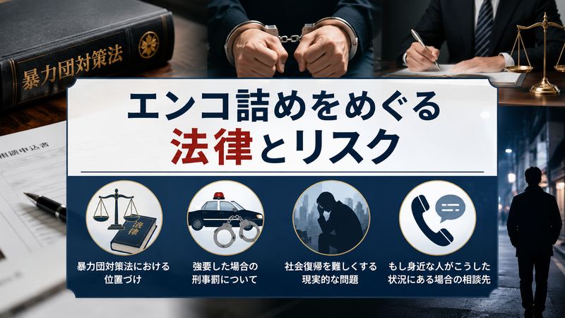 4.エンコ詰めをめぐる法律とリスク