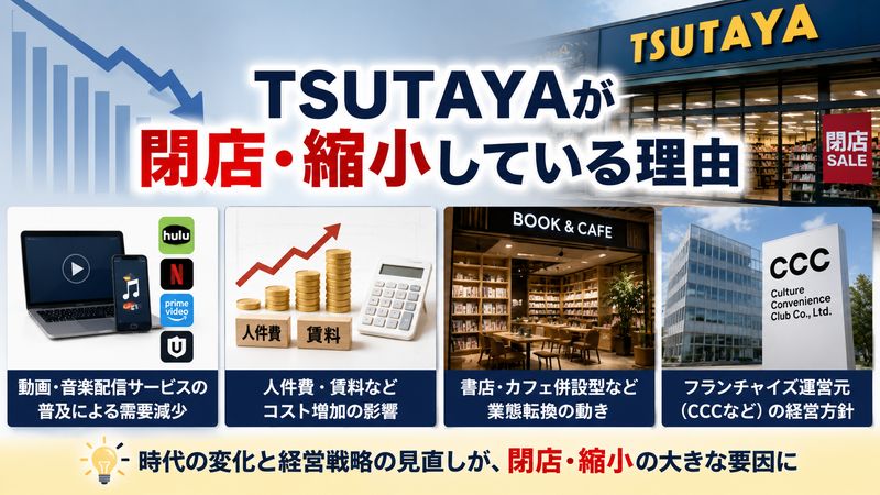 2.TSUTAYAが閉店・縮小している理由