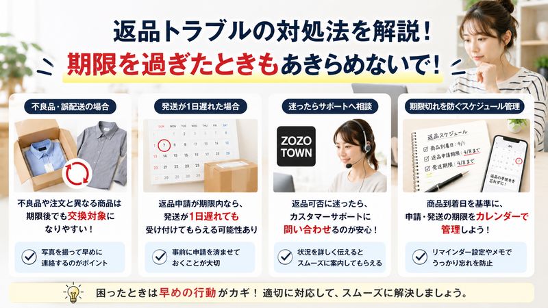 4.7日を過ぎてしまった・返品トラブル時の対処法