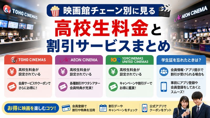 3.映画館チェーン別に見る高校生料金と割引サービス