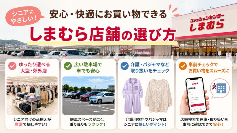 2.シニアが利用しやすいしまむら店舗の特徴