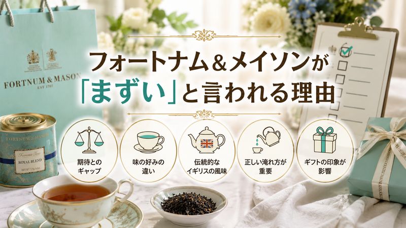 1.フォートナム & メイソンが「まずい」と言われる理由