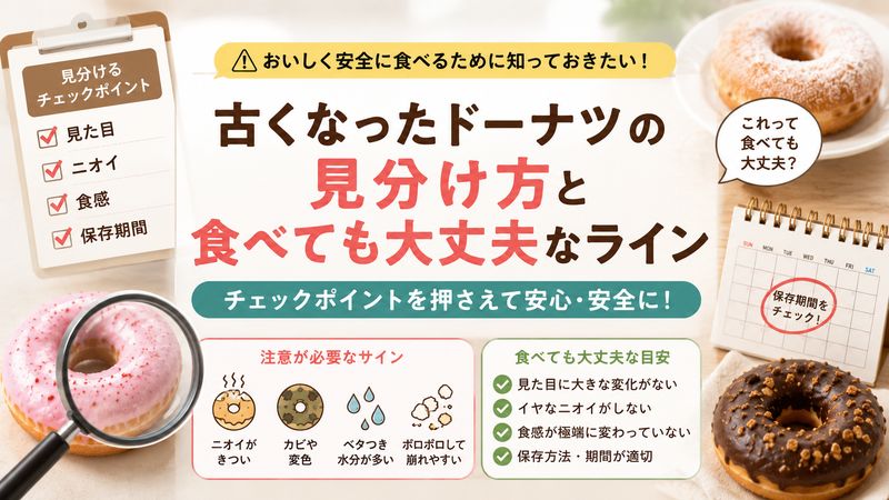 3.期限切れ・古くなったドーナツの見分け方と食べても大丈夫なライン