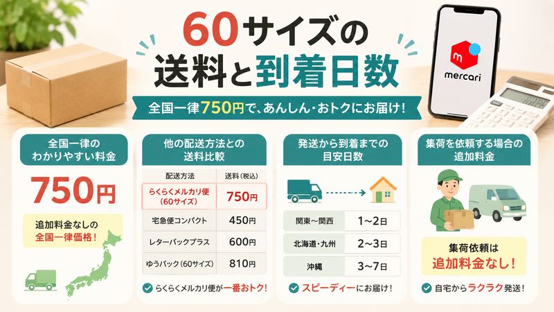 2.60サイズの送料と到着日数