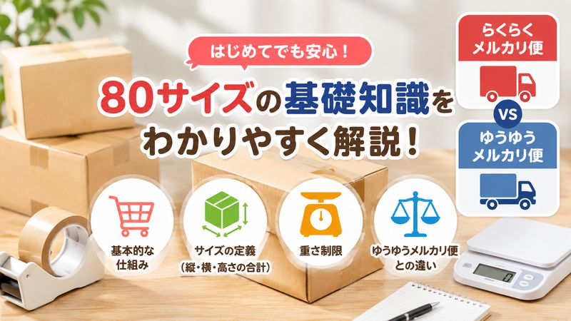 1.らくらくメルカリ便の80サイズとは?基本情報を解説