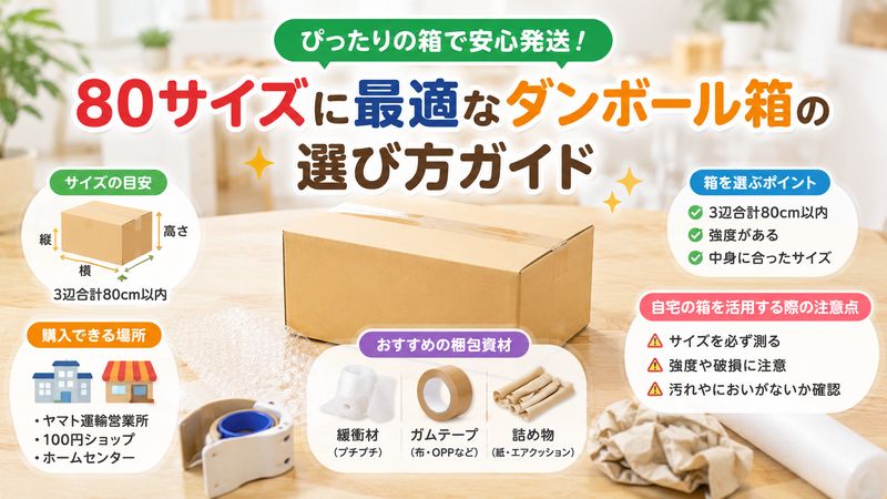 3.80サイズに対応したダンボール箱の選び方