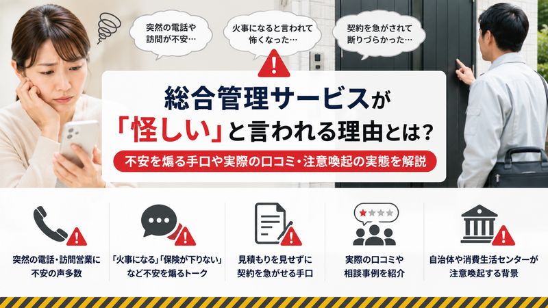 2.総合管理サービスが「怪しい」と言われる理由