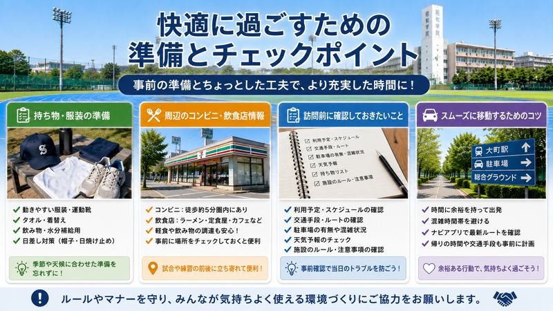 4.昭和学院大町総合グラウンドを訪れる際の注意点とポイント