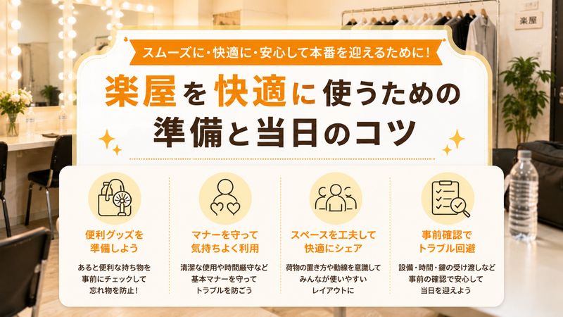 4.楽屋を快適に使うための準備と当日のコツ