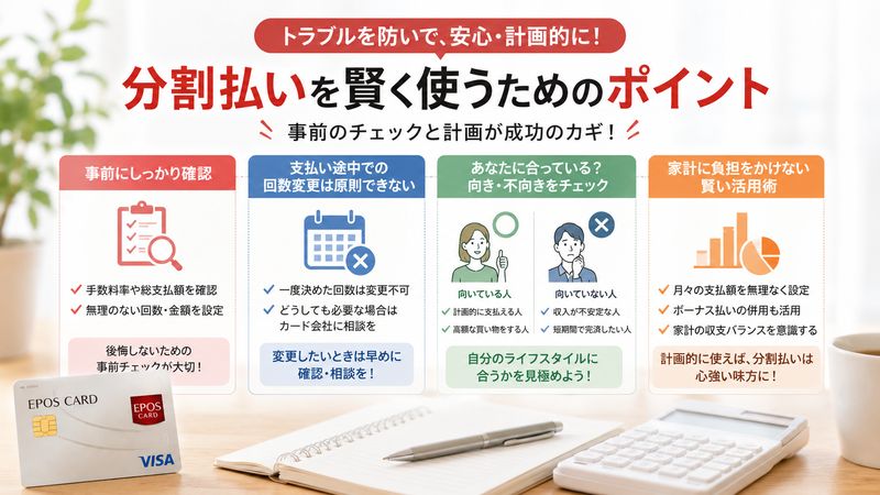 4.分割払いを賢く利用するための注意点