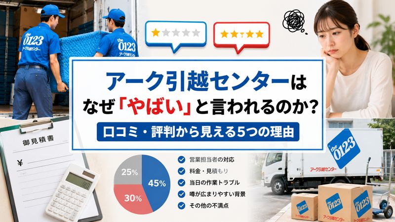 1.アーク引越センターは「やばい」と言われる理由とは