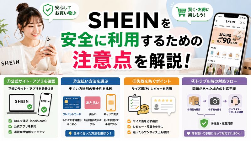 3.SHEIN(シーン)を安全に利用するための注意点