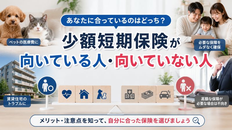 4.少額短期保険が向いている人・向いていない人