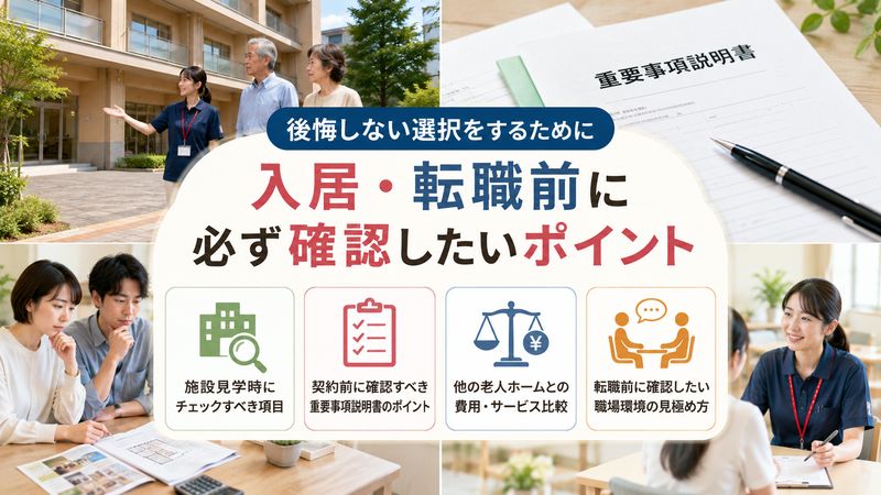 4.イリーゼへの入居・転職を検討する前に確認すべきポイント