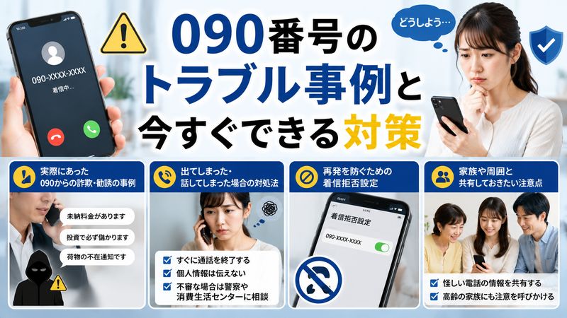 4.090番号のトラブル事例と今すぐできる対策