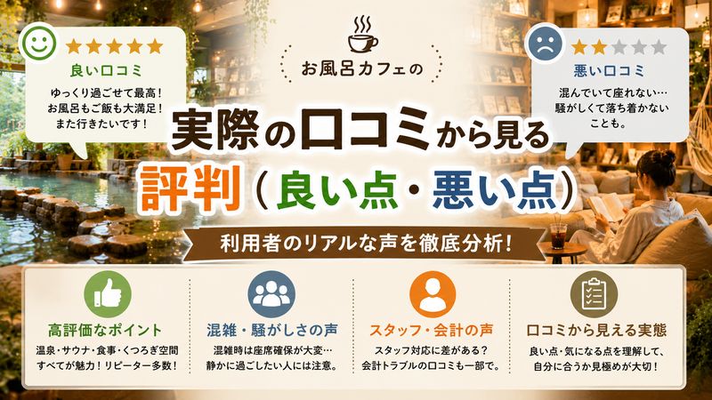 3.実際の口コミから見る評判(良い点・悪い点)