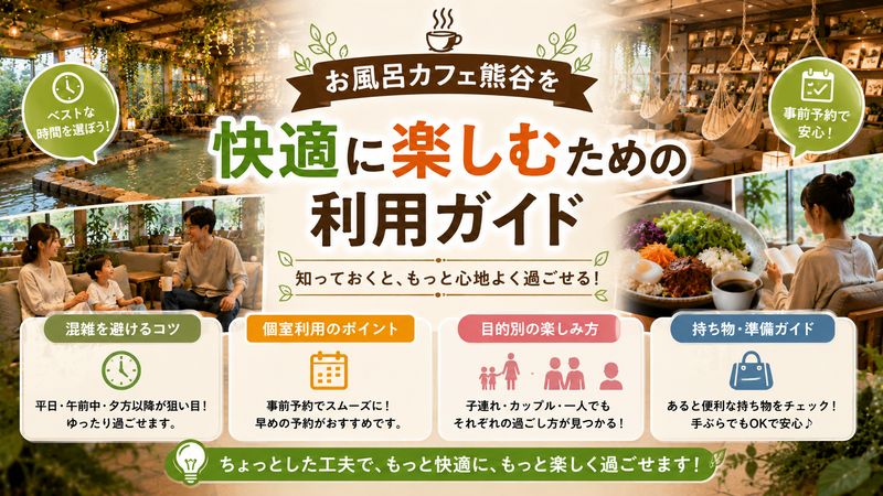 4.お風呂カフェ熊谷を快適に楽しむための利用ガイド