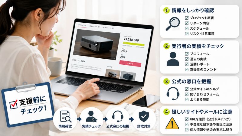 3.マクアケを安全に利用するためのチェックポイント