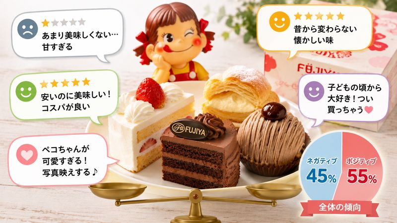 2.不二家のケーキの口コミ・評判を徹底調査