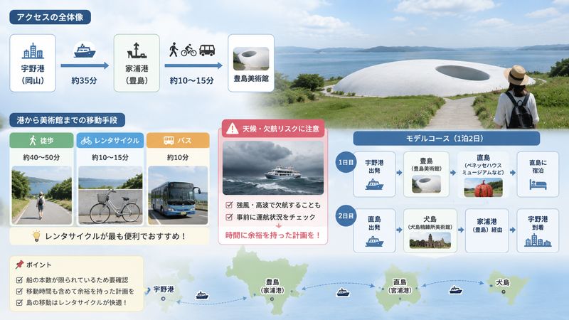 3.豊島美術館へのアクセスが「やばい」と言われる理由