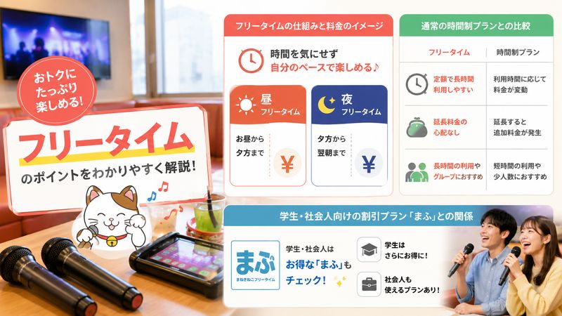 1.まねきねこのフリータイムとは?料金と利用時間の基本