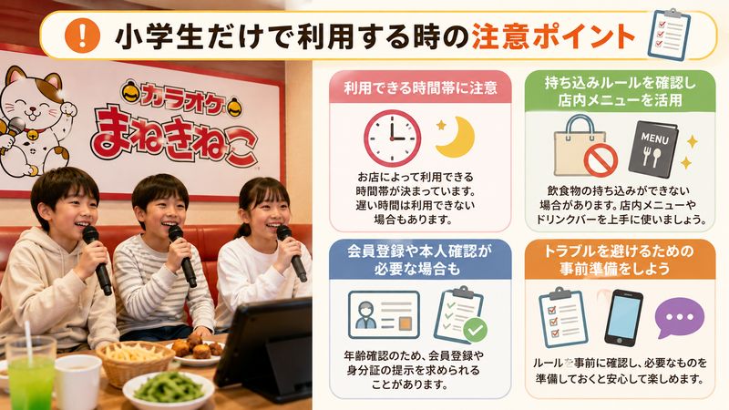 3.小学生だけで利用する際の注意点