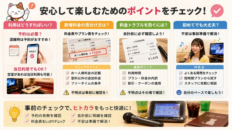 4.ヒトカラ利用時に知っておきたい注意点